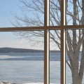 D House curtain wall and view to Blue Hill Bay