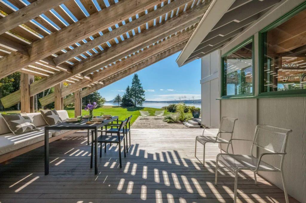 Starr House overlooking the Maine landscape